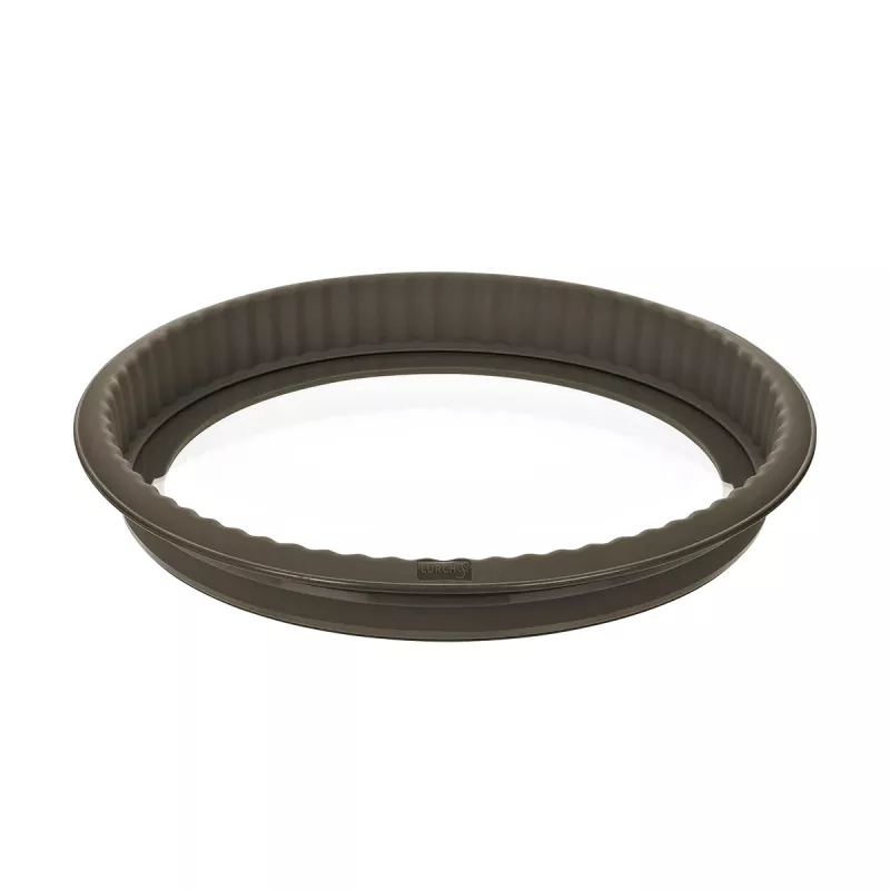 LURCH FlexiForm quichevorm 26 cm met uitneembare glazen bodem, 100% platina-silicone, Ø 30 x 4 cm, bruin (85009)
