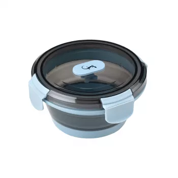 LURCH up & down 240532 bewaarcontainer voor levensmiddelen, 400 ml, 6,7 cm hoog, blauw
