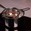 Lurch RVS bain-marie smeltkom, zilver, 11 cm diameter, 350 ml, met schenktuit en pansteunhaak (70276)