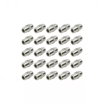SHIVERPEAKS F-type inbouwkuppeling, bus naar bus, grote moer, 25-pack BS85300-A-SET25