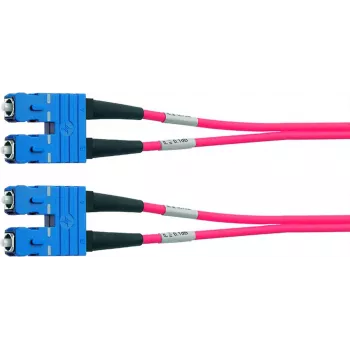 Telegärtner L00880A0028 SC naar SC OM4 duplex glasvezel patchkabel, 1 m, violet