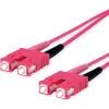 Telegärtner L00880A0028 SC naar SC OM4 duplex glasvezel patchkabel, 1 m, violet