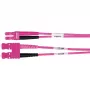Telegärtner L00890A0111 OM4 duplex glasvezel patchkabel, SC naar LC, LSZH, violet, 1 m