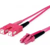 Telegärtner L00890A0111 OM4 duplex glasvezel patchkabel, SC naar LC, LSZH, violet, 1 m