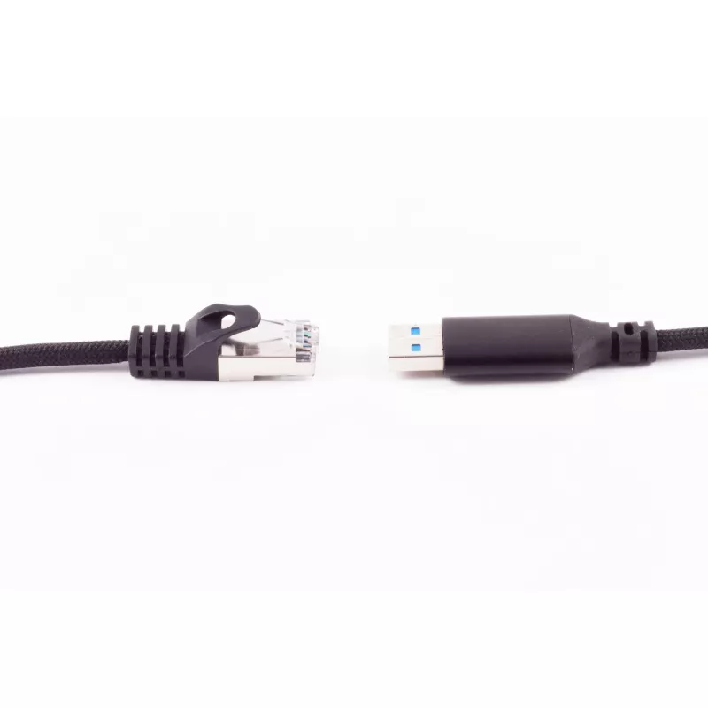 SHIVERPEAKS USB-A naar RJ45 Gigabit Ethernet adapterkabel, 1m, zwart BS14-52025