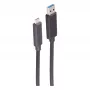 SHIVERPEAKS BS30-38075 glasvezel USB-A naar USB-C kabel, 10m, 5Gbps, zwart