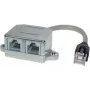 S CONN MAXIMUM CONNECTIVITY RJ45 telefoon-/ethernetsplitter-adapter, Cat. 5e, afgeschermd, 0,1 m, zwart 75002-2