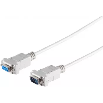 S CONN MAXIMUM CONNECTIVITY 9-pins Sub-D seriële kabel, stekker naar bus, 3,0 m, grijs