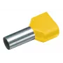 Cimco 187712 dubbele adereindhuls 6 mm² deels geïsoleerd geel (100 stk.)
