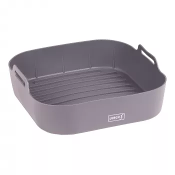 LURCH siliconen inzet voor heteluchtfriteuse, vierkant, 21 x 21 x 5 cm, antraciet 00070206