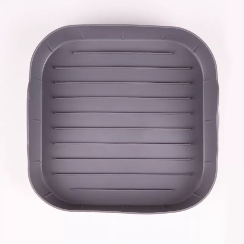 LURCH siliconen inzet voor heteluchtfriteuse, vierkant, 21 x 21 x 5 cm, antraciet 00070206