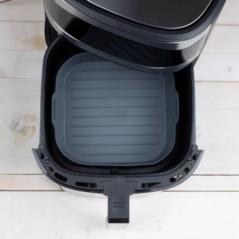LURCH siliconen inzet voor heteluchtfriteuse, vierkant, 21 x 21 x 5 cm, antraciet 00070206