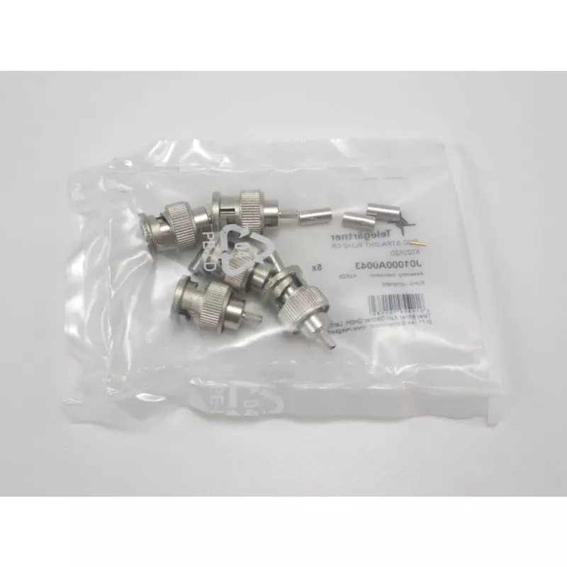 Telegärtner BNC-krimpkabelstekker G08, 50 Ohm, Professional, RD-316, 5 stuks (J01000A0043)