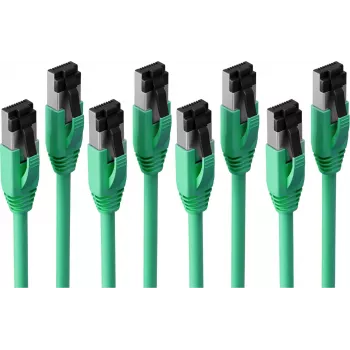 S CONN MAXIMUM CONNECTIVITY BASIC-S Cat. 8.1 F/FTP PIMF LSZH patchkabel, groen, 7,5 m, 4-pack SC08-41063-4