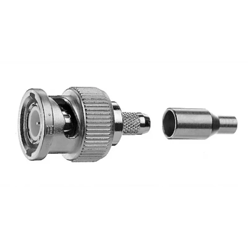 Telegärtner BNC-kabelstekker crimp G04 75 Ohm, crimp/crimp, standaard, A2505, G04 (RG-179B/U) - 1 st.