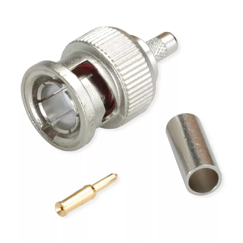 Telegärtner BNC-krimpkabelstekker G13/G50, 75 Ohm, Professional, 0,4/2,5, 5 stuks (J01002A1350)