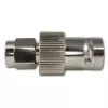 Telegärtner BNC-bus naar SMA-stekker HF coaxiale adapter, 50 Ohm, DC-4 GHz, vernikkeld messing, J01008A0025