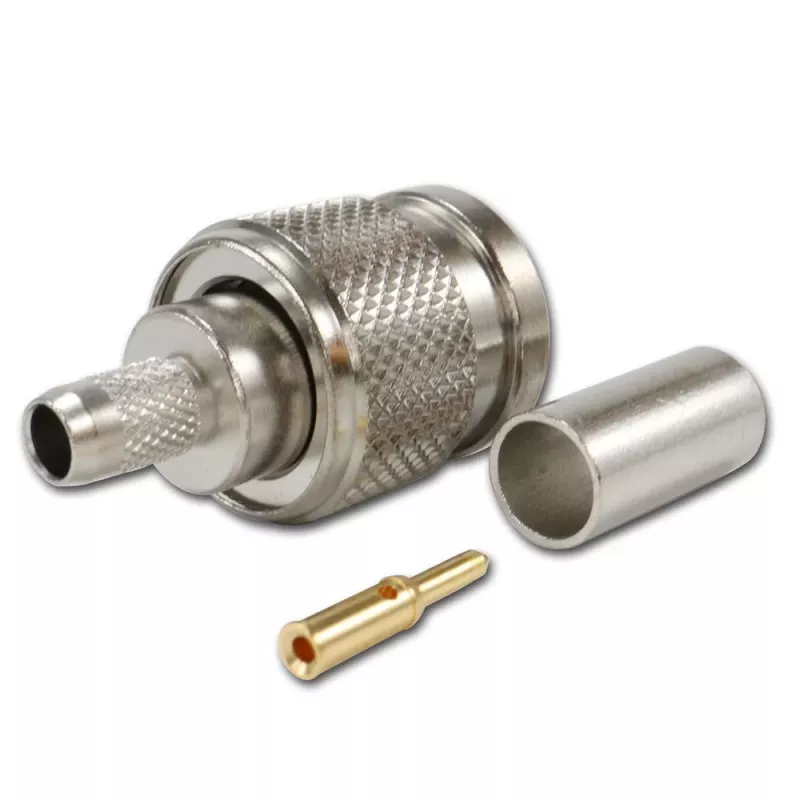 TELEGÄRTNER TNC rechte stekker voor RG-58 coaxkabel, crimp/soldeer, 50 Ohm, DC-11 GHz