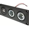 ProCar 67326500 inbouw-stopcontact 12V/24V met USB-laadpoort, DIN/ISO 4165, 16A/8A, 5V/2.1A, zwart