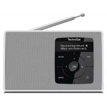 TechniSat DIGITRADIO 2 tafelradio DAB+ FM Bluetooth wekker wit 0001/3910