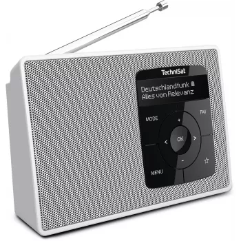 TechniSat DIGITRADIO 2 tafelradio DAB+ FM Bluetooth wekker wit 0001/3910