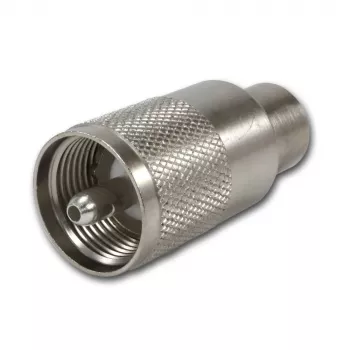 Telegärtner UHF-stekker PL259/6 voor RG-58 C/U & RG-59 B/U, PTFE-isolatie, vernikkelde behuizing, verzilverd contact, 5-pack (J01040B0604)