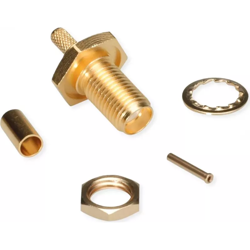 Telegärtner SMA-bus crimpverbinder voor RG-316/U, goud, 5-pack (J01151A0001)