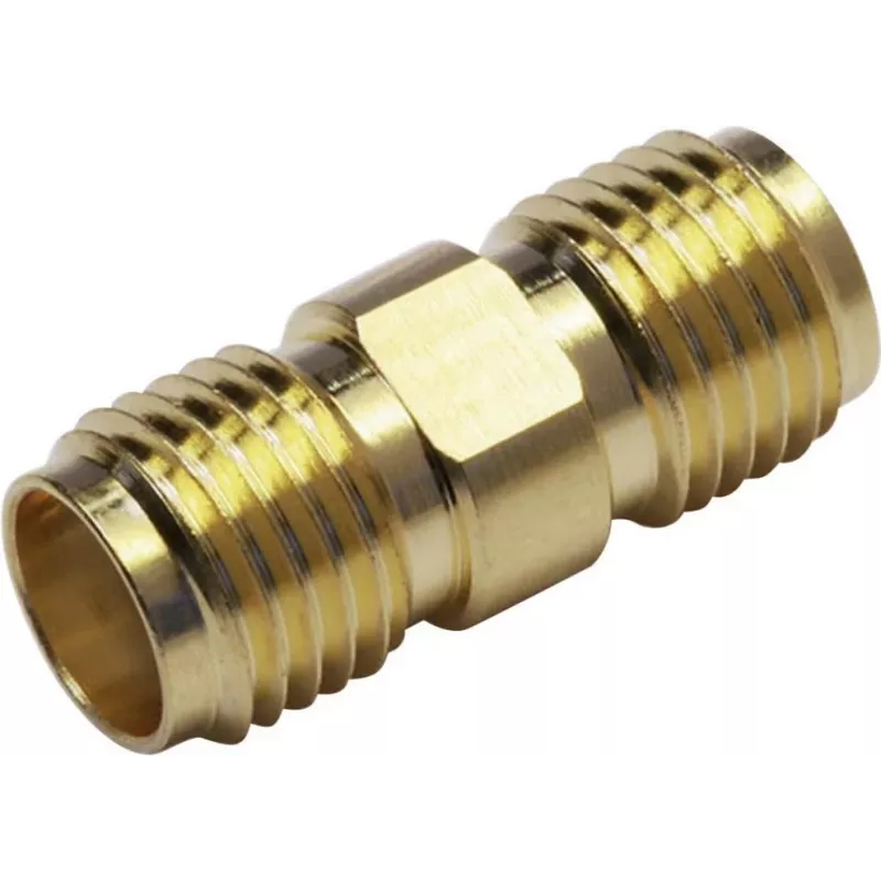 TELEGÄRTNER 100024790 SMA-bus naar SMA-bus coaxiale adapter, 50 Ohm, DC-18 GHz, vernikkeld messing