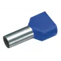 Cimco 187740 dubbele adereindhuls 2,5 mm² deels geïsoleerd blauw 100 stuks