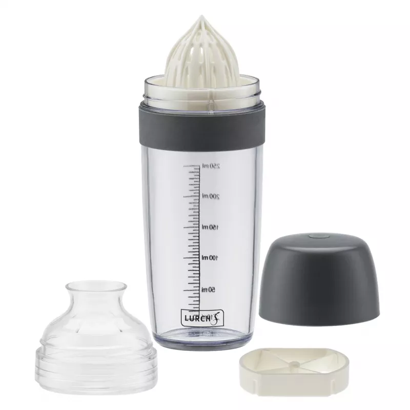 Lurch shaker grijs 250 ml dressing shaker met maatschaal 10023