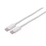 S CONN MAXIMUM CONNECTIVITY USB-C oplaadkabel, 2.0, 60W, wit, textiel, 2m (14-21036)
