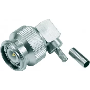 Telegärtner TNC-haakse crimpstekker 50 Ohm voor RG-316/U, soldeer-/crimpaansluiting, vernikkeld messing J01010B0012