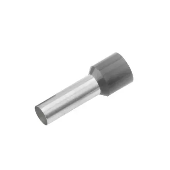 Cimco 187004 deels geïsoleerde adereindhuls, 0,75 mm², grijs, 100 stuks