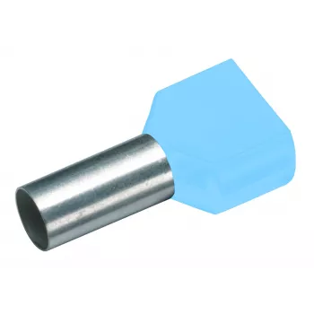 Cimco 187700 dubbele adereindhuls 0,25 mm² halfgeïsoleerd turquoise 100 stuks