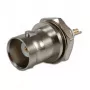 Telegärtner BNC-inbouwkuppeling 50 ohm, vergulde binnenleider, 4-gats flens, soldeeraansluiting (J01001A0053Z)