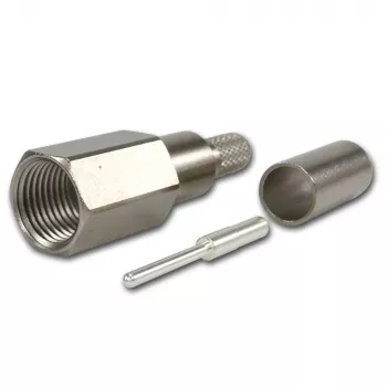 Telegärtner FME-stekker krimp/krimp voor RG-58 C/U, 50 ohm, goud/nikkel J01700A0006Z