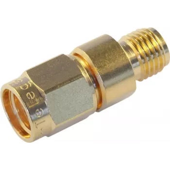 Telegärtner SMA-bus naar SMA-reverse-stekker adapter, 50 Ohm, DC-6 GHz, verguld messing J01155R0095