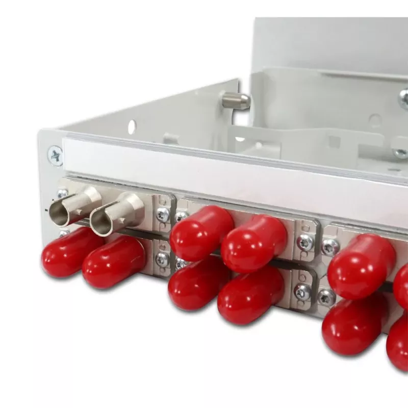 TELEGÄRTNER STX DIN-rail glasvezelverdeler 6xST-duplex, metalen huls/metalen behuizing, multimode (H82050A0001)