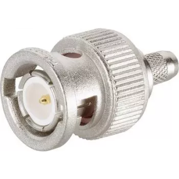 Telegärtner BNC crimpstekker 75 Ohm voor RG-59 B/U, goudcontact, nikkelbehuizing J01002F1288Z