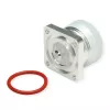 Telegärtner 7-16 DIN busconnector, paneelmontage, 50 Ohm, zilver