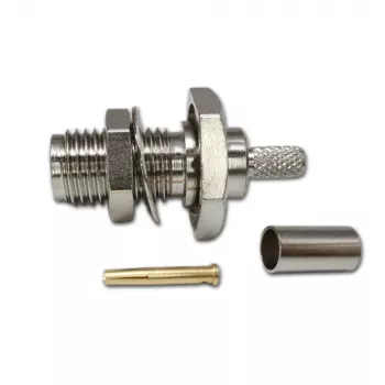 Telegärtner SMA-bus inbouw-crimpstekker voor RG-316/U, vernikkeld, 5-pack (J01151A0009)