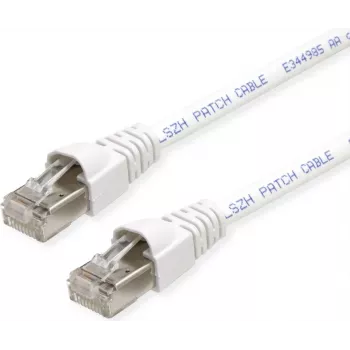 Telegärtner MP8 FS 500 Cat 6a S/FTP-patchkabel, RJ45 naar RJ45, 1,5m, wit, halogeenvrij, gespoten L00001A0171