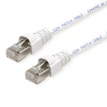 Telegärtner MP8 FS 500 Cat 6a S/FTP-patchkabel, RJ45 naar RJ45, 1,5m, wit, halogeenvrij, gespoten L00001A0171