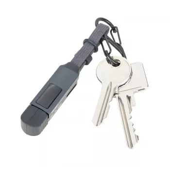TROIKA SPEEDY TO GO sleutelhanger met winkelwagenmuntje - titanium CBL60/TI