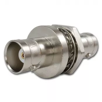 Telegärtner J01004A1233Z BNC-stekker naar BNC-bus adapter, 75 Ohm, zwart