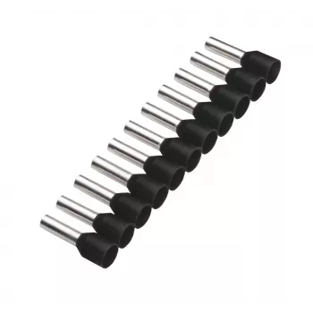 Cimco 187503 Deels geïsoleerde adereindhuls, 1,5 mm², zwart, 500 stuks