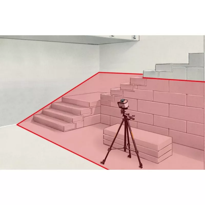 Laserliner FixPod 155 cm statief, maximale werkhoogte 155 cm, aluminium, zwart 090.132E