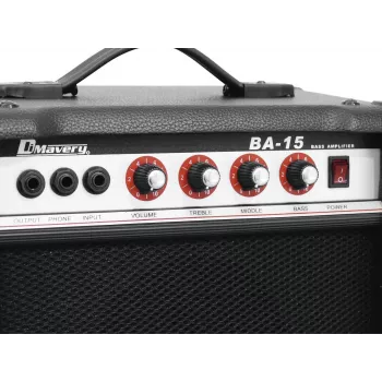 DIMAVERY BA-15 15W bascombo-versterker zwart 26363005