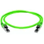 Telegärtner 100017345 RJ45 netwerkkabel, CAT 5 patchkabel groen met knikbescherming
