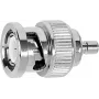 TELEGÄRTNER BNC-stekker op SMB-stekker coaxiale adapter, 50 Ohm, vernikkeld messing, J01008G0038